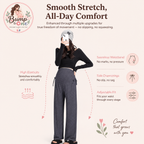 Maternity Ice Silk Wide-Leg Pants - Lightweight & Comfortable