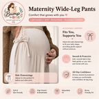 Maternity Ice Silk Wide-Leg Pants - Lightweight & Comfortable