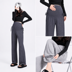 Maternity Ice Silk Wide-Leg Pants - Lightweight & Comfortable