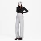 Maternity Ice Silk Wide-Leg Pants - Lightweight & Comfortable