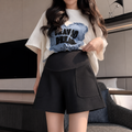 Maternity High-Waist Support Wide-Leg Shorts